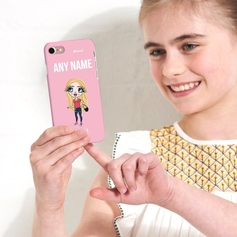 ClaireaBella Girls Personalised Pink Power Phone Case - Image 3