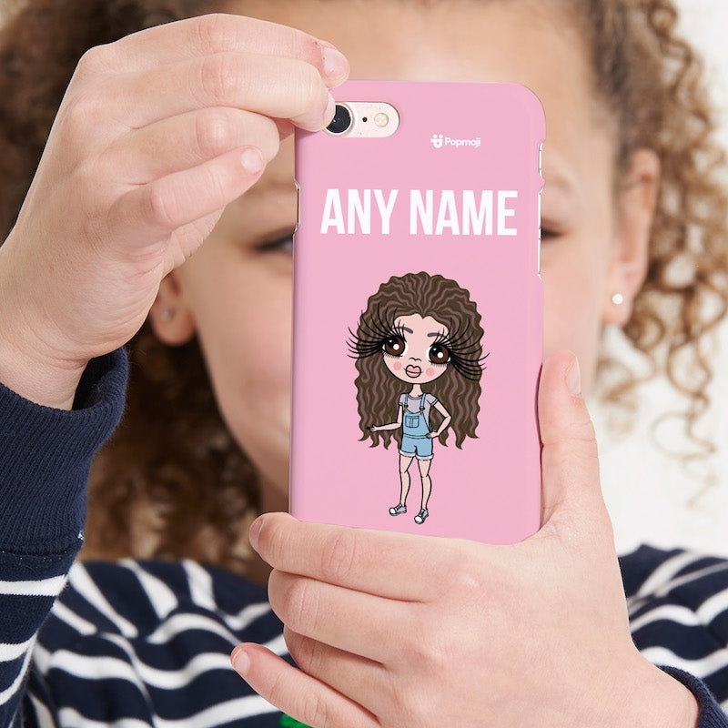 ClaireaBella Girls Personalised Pink Power Phone Case - Image 5