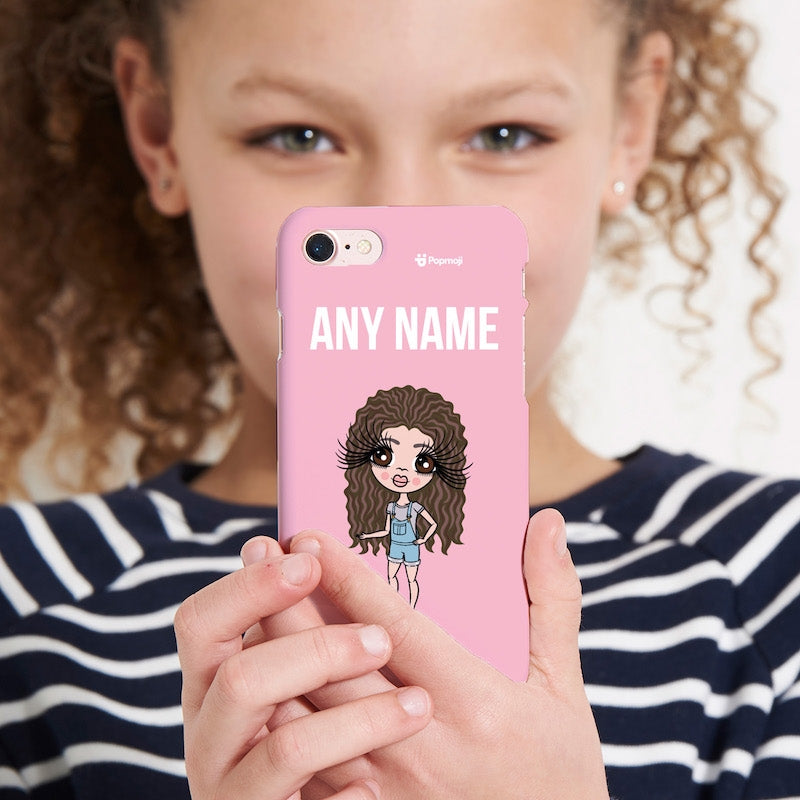 ClaireaBella Girls Personalised Pink Power Phone Case - Image 4