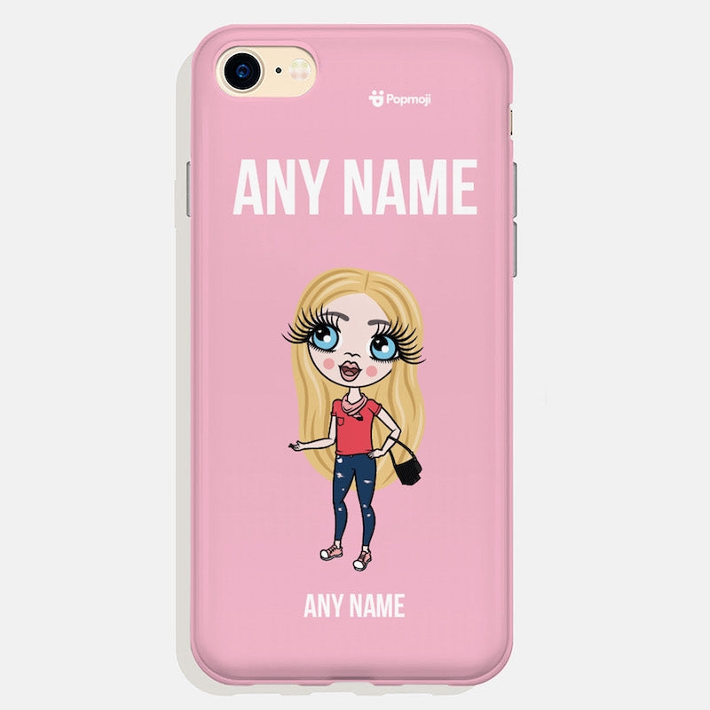 ClaireaBella Girls Personalised Pink Power Phone Case - Image 2