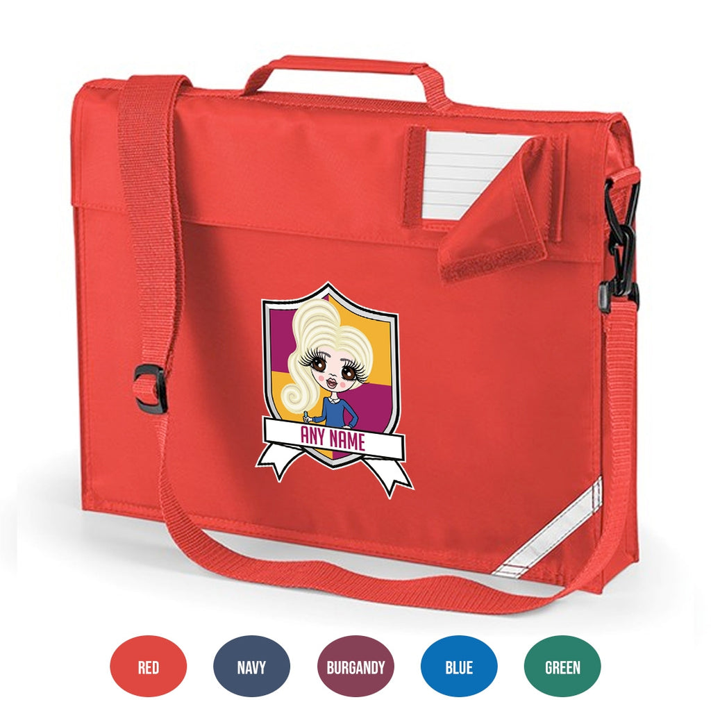 ClaireaBella Girls Premium Personalised Shield Book Bag - Image 2