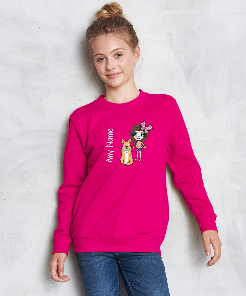 ClaireaBella Girls and Pet Dog Sweatshirt - Image 3