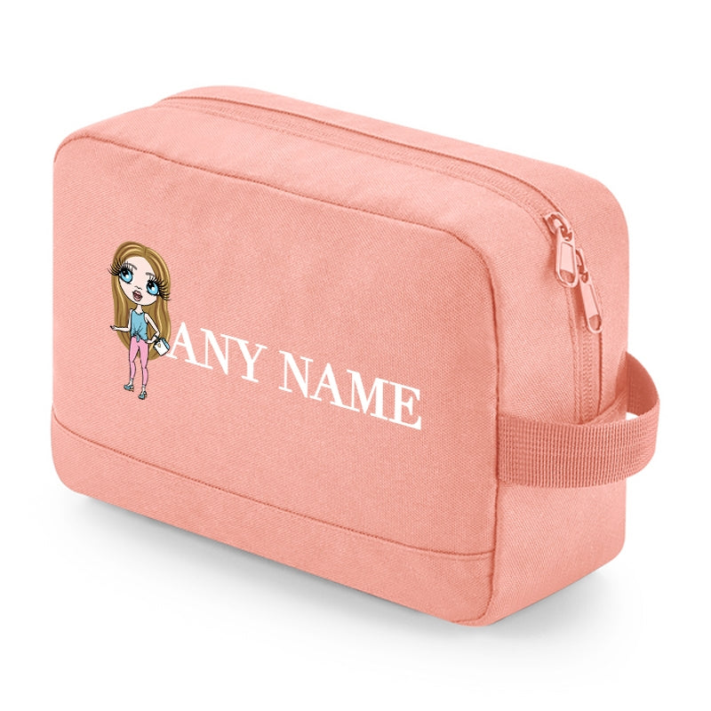 ClaireaBella Girls Personalised LUX Name Toiletry Bag - Image 1