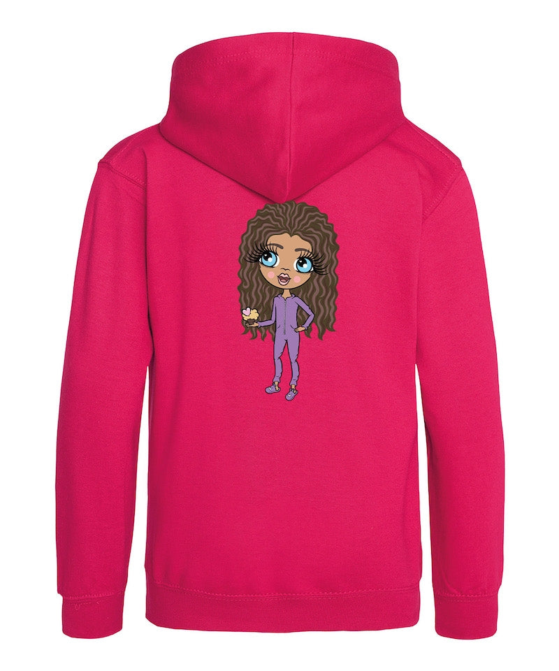 ClaireaBella Girls Varsity Central Initials Hoodie - Image 2