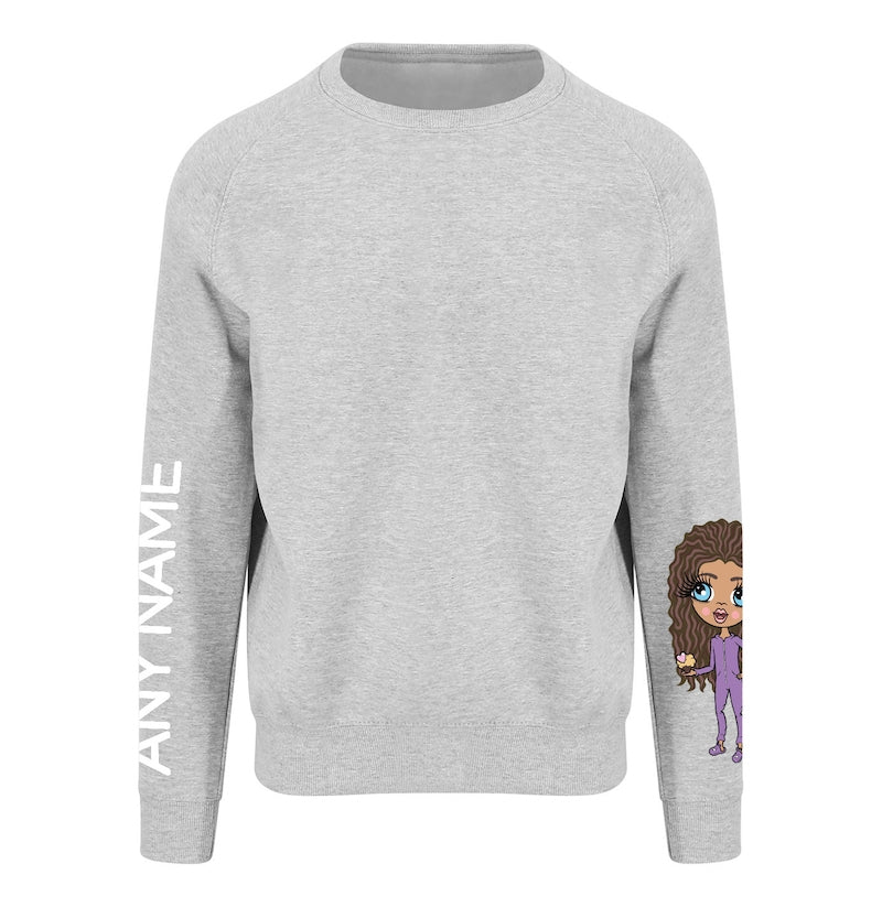 ClaireaBella Girls Varsity Printed Sleeve Sweatshirt - Image 5