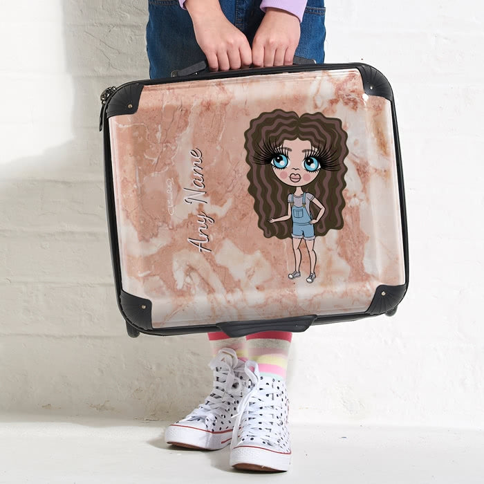 ClaireaBella Girls Marble Effect Weekend Suitcase - Image 3
