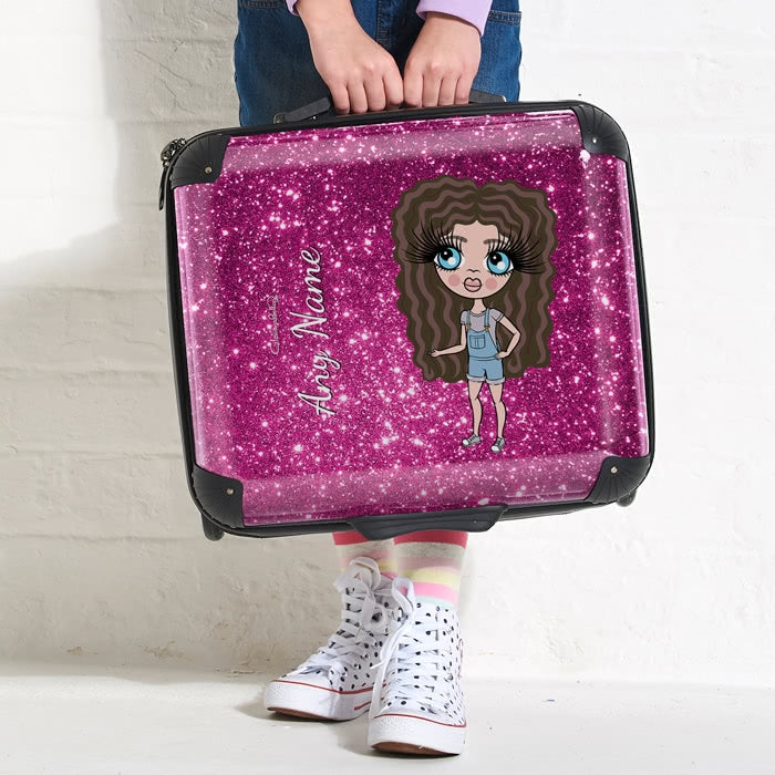 ClaireaBella Girls Glitter Effect Weekend Suitcase - Image 2