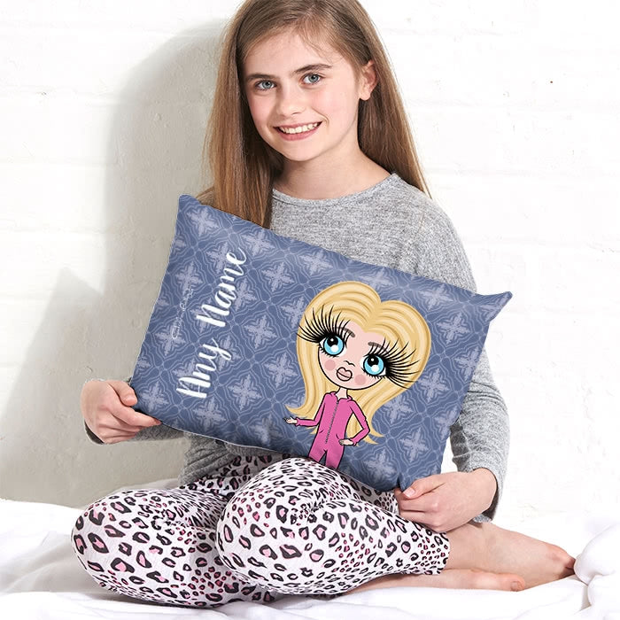 ClaireaBella Girls Placement Cushion - Navy - Image 1