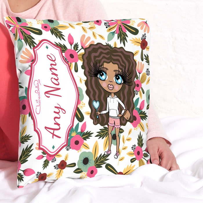 ClaireaBella Girls Square Cushion - Classic Floral - Image 2