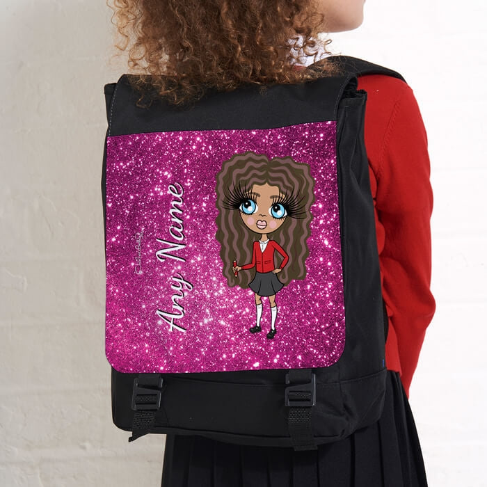 ClaireaBella Girls Glitter Effect Large Backpack - Image 2