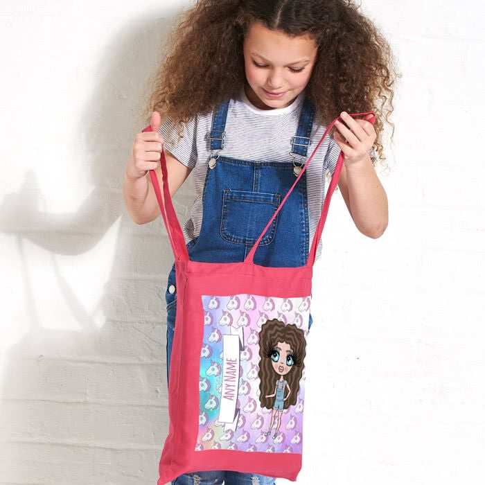ClaireaBella Girls Unicorn Emoji Colour Pop Canvas Bag - Image 3