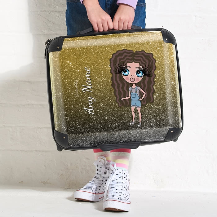 ClaireaBella Girls Ombre Glitter Effect Weekend Suitcase - Image 3