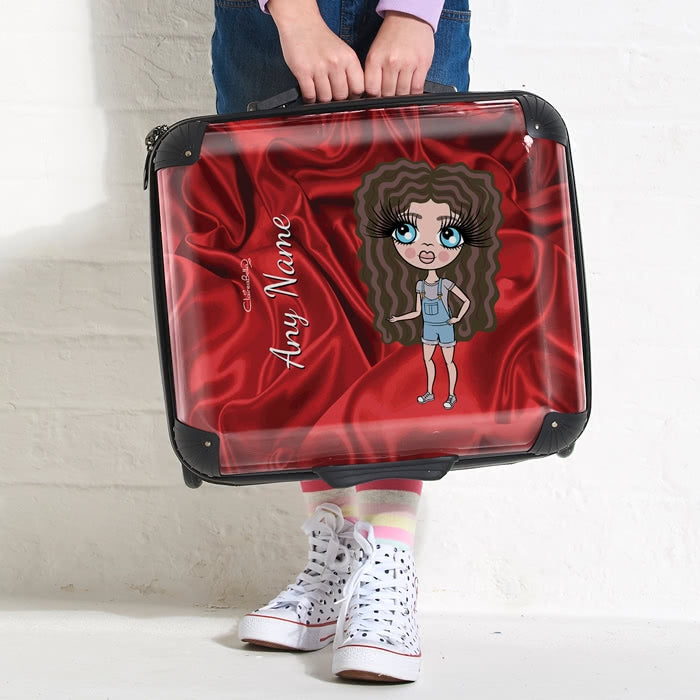 ClaireaBella Girls Silky Satin Effect Weekend Suitcase - Image 2