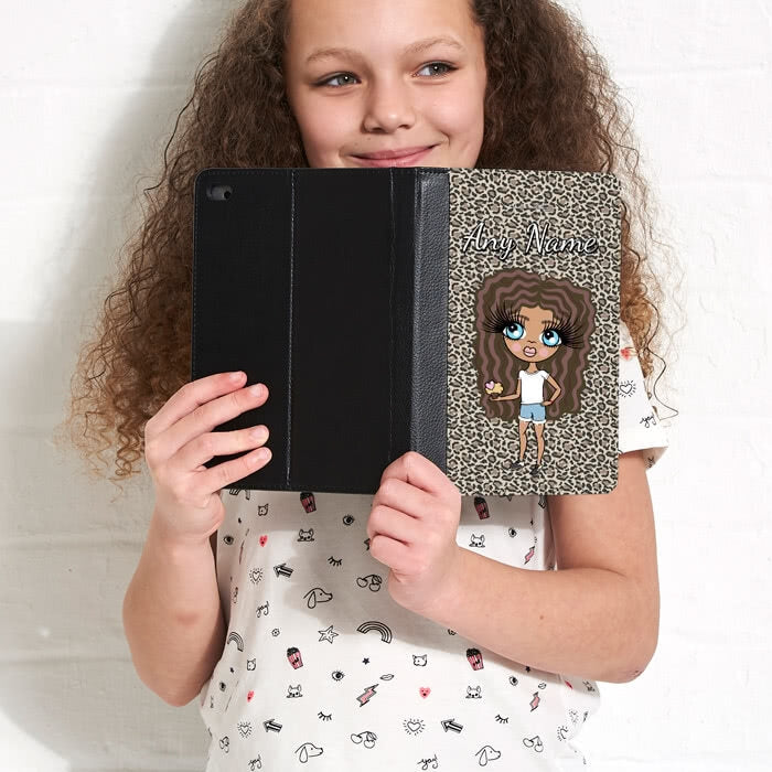 ClaireaBella Girls Leopard Print iPad Case - Image 1