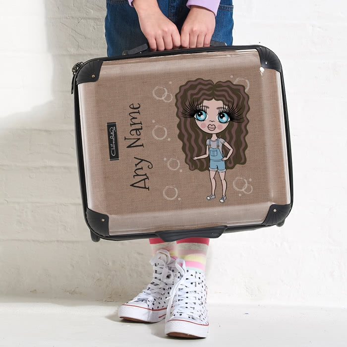 ClaireaBella Girls Jute Print Weekend Suitcase - Image 2