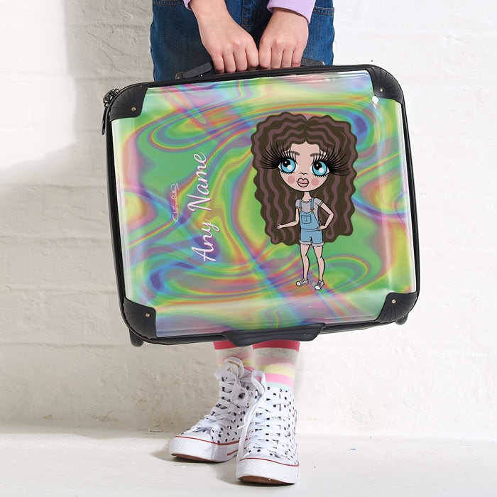 ClaireaBella Girls Hologram Weekend Suitcase - Image 2