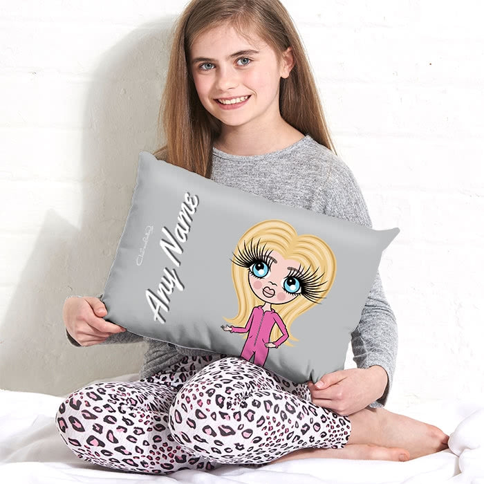 ClaireaBella Girls Placement Cushion - Light Grey - Image 1