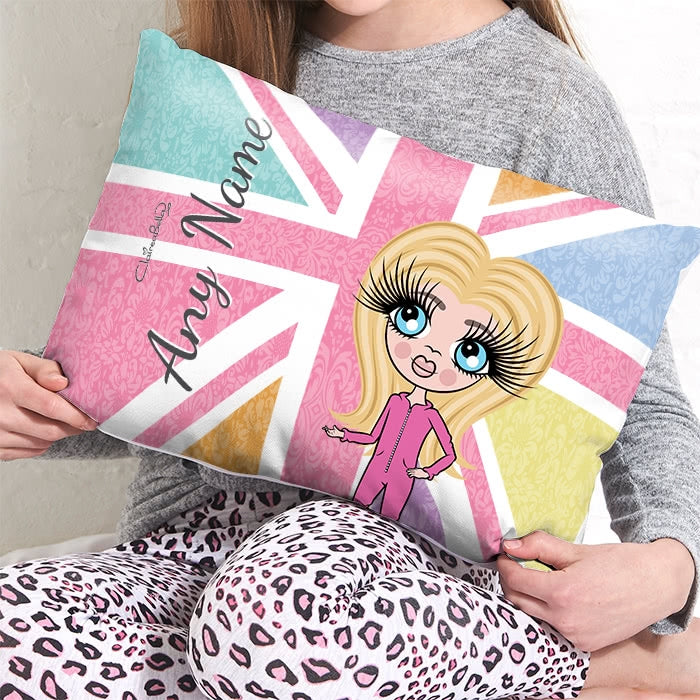 ClaireaBella Girls Placement Cushion - Union Jack - Image 2