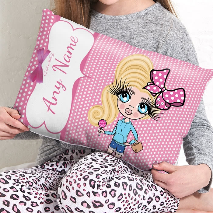 ClaireaBella Girls Placement Cushion - Polka Dot - Image 1