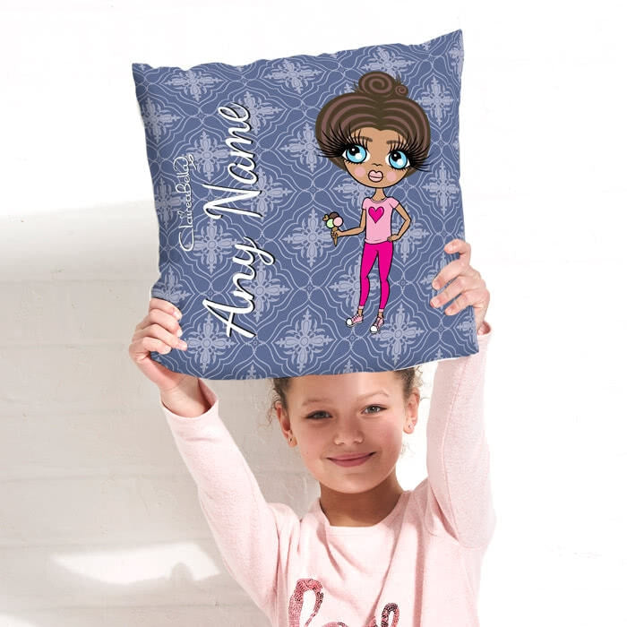 ClaireaBella Girls Square Cushion - Navy - Image 3