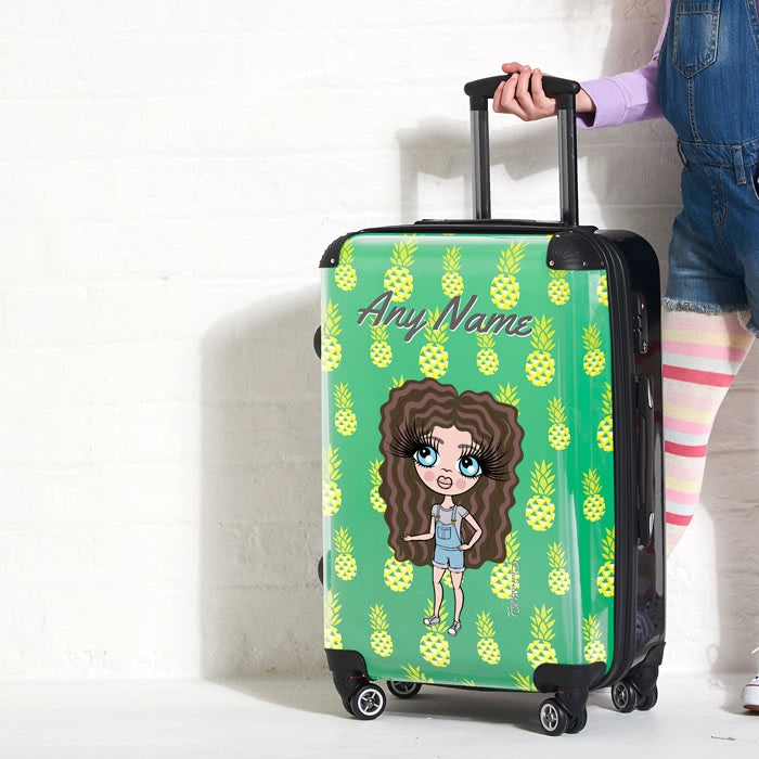 ClaireaBella Girls Pineapple Print Suitcase - Image 3