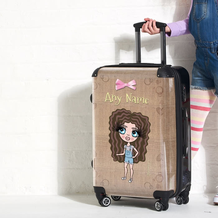 ClaireaBella Girls Jute Print Suitcase - Image 3