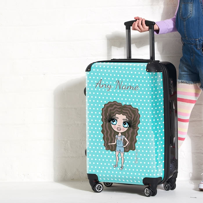 ClaireaBella Girls Polka Dot Suitcase - Image 1