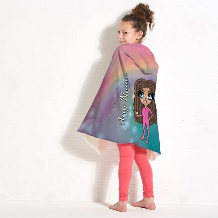 ClaireaBella Girls Unicorn Colours Hooded Blanket - Image 4