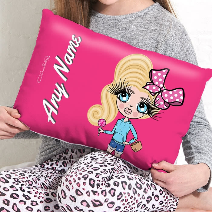 ClaireaBella Girls Placement Cushion - Hot Pink - Image 1