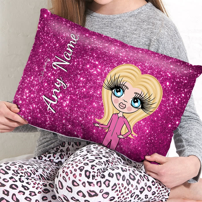 ClaireaBella Girls Placement Cushion - Glitter Print Effect - Image 2