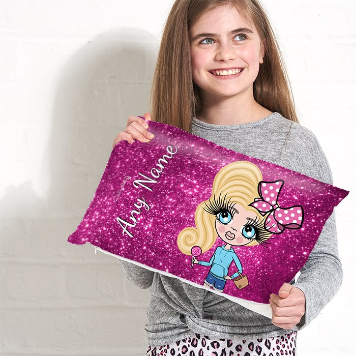 ClaireaBella Girls Placement Cushion - Glitter Print Effect - Image 3