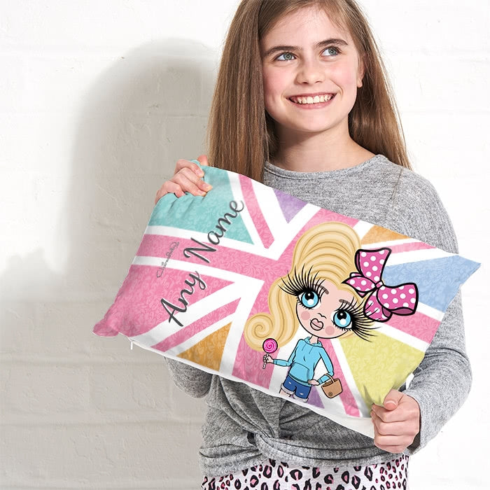 ClaireaBella Girls Placement Cushion - Union Jack - Image 3