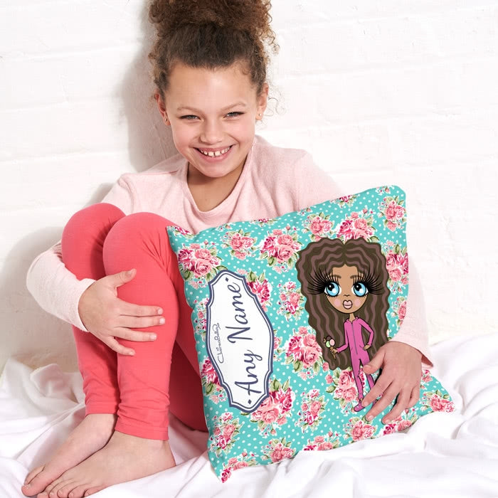 ClaireaBella Girls Square Cushion - Rose - Image 2