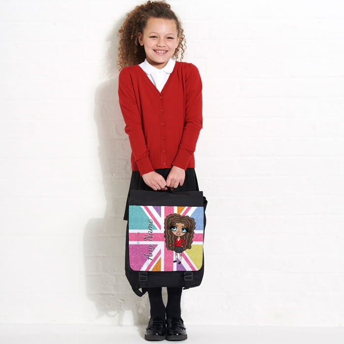 ClaireaBella Girls Union Jack Large Backpack - Image 5