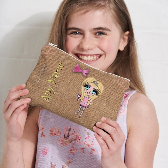 ClaireaBella Girls Jute Print Make Up Bag - Image 2