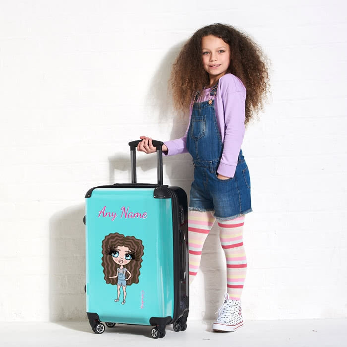 ClaireaBella Girls Turquoise Suitcase - Image 4