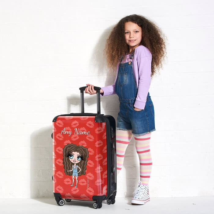ClaireaBella Girls Lip Print Suitcase - Image 6