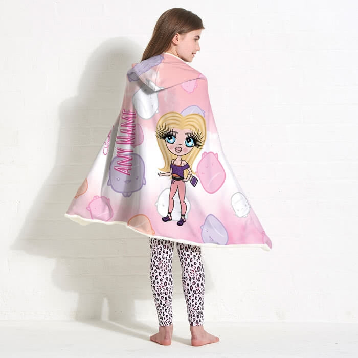 ClaireaBella Girls Marshmallow Hooded Blanket - Image 3