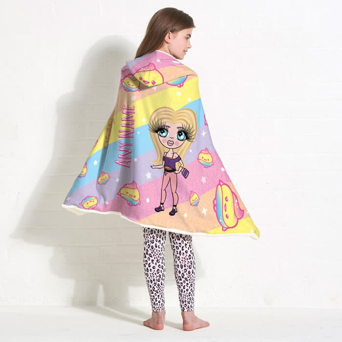 ClaireaBella Girls Unicorn Poop Emoji Hooded Blanket - Image 5
