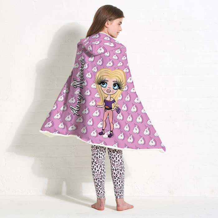 ClaireaBella Girls Unicorn Emoji Hooded Blanket - Image 7