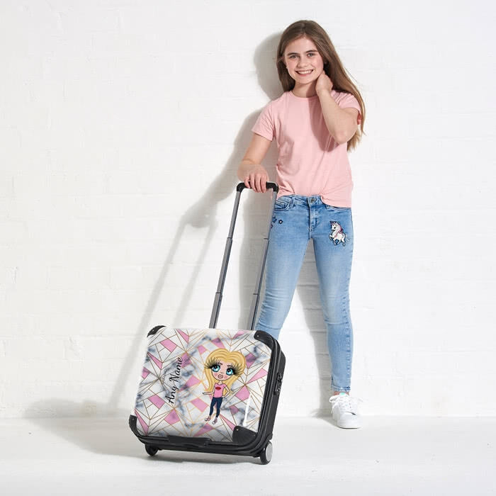 ClaireaBella Girls Geo Print Weekend Suitcase - Image 3