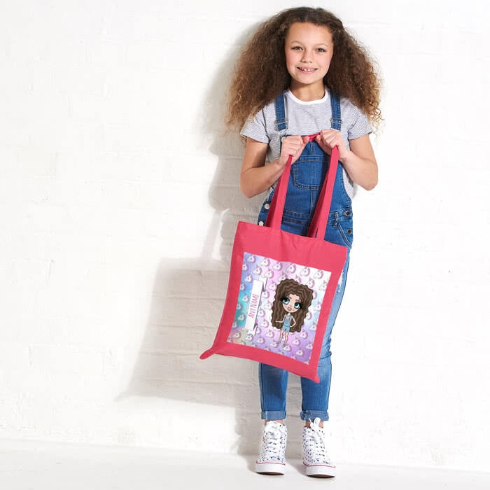 ClaireaBella Girls Unicorn Emoji Colour Pop Canvas Bag - Image 1