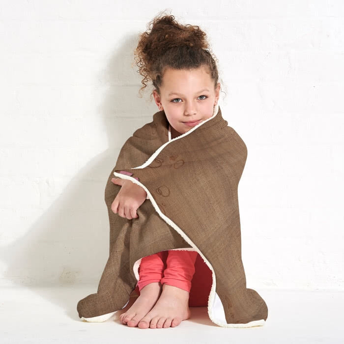 ClaireaBella Girls Jute Print Hooded Blanket - Image 5