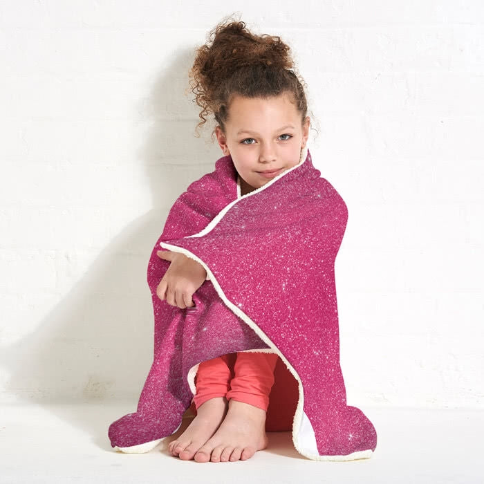 ClaireaBella Girls Glitter Effect Hooded Blanket - Image 7
