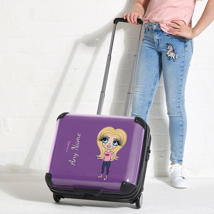 ClaireaBella Girls Purple Weekend Suitcase - Image 3