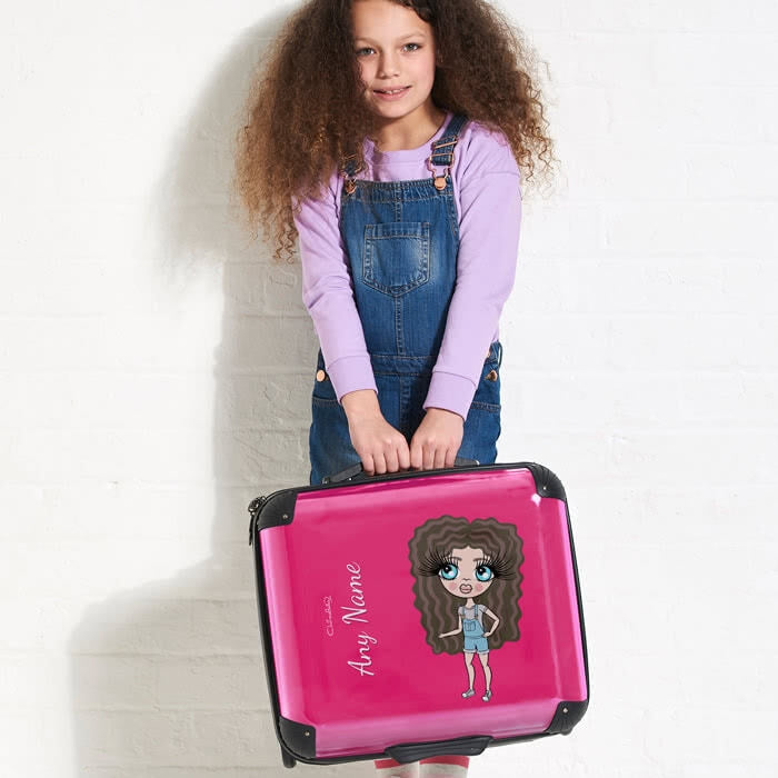 ClaireaBella Girls Hot Pink Weekend Suitcase - Image 4