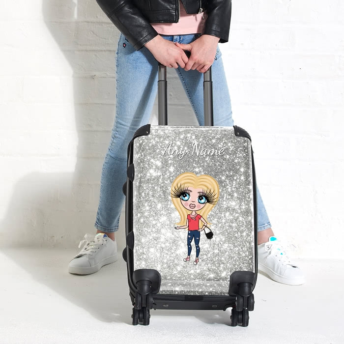 ClaireaBella Girls Glitter Effect Suitcase - Image 7