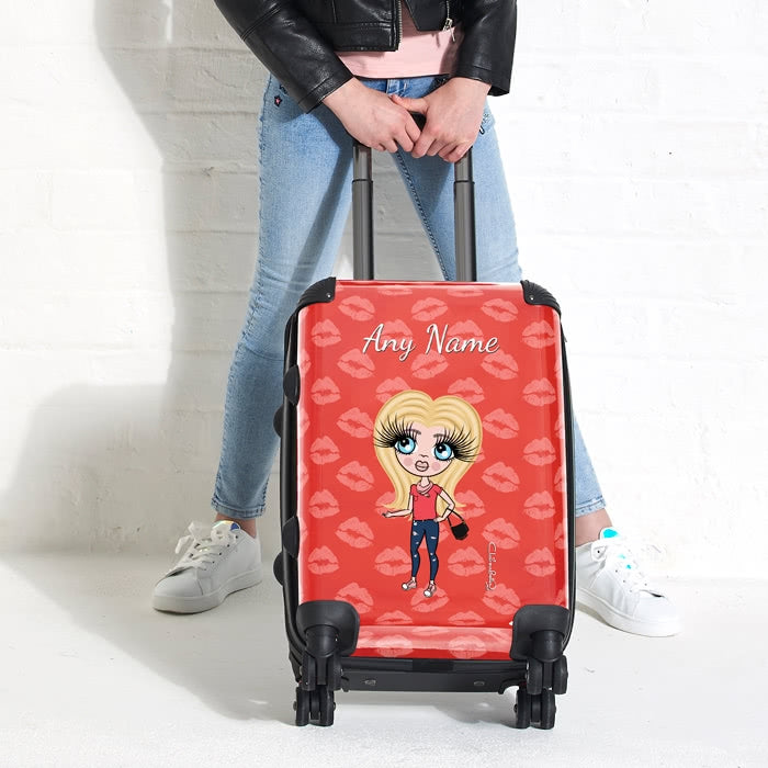 ClaireaBella Girls Lip Print Suitcase - Image 1