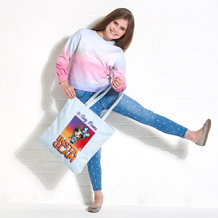 ClaireaBella Girls Instaglam Pastel Canvas Shopper - Image 5
