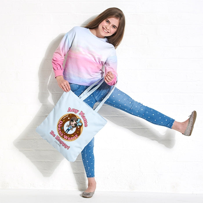 ClaireaBella Girls Donut Pastel Canvas Shopper - Image 4